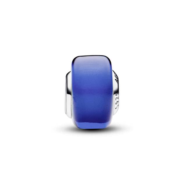 PANDORA Sterling silver charm with blue Murano g Sonderangebote