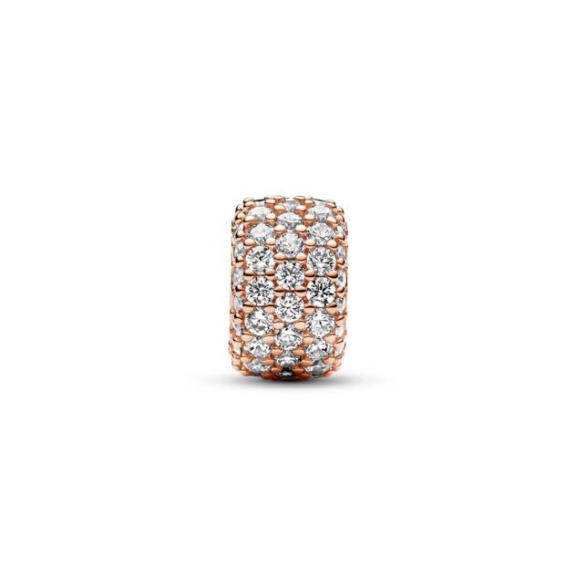 PANDORA Funkelndes Dreireihiges Pavé-Charm VIP-Rabatte