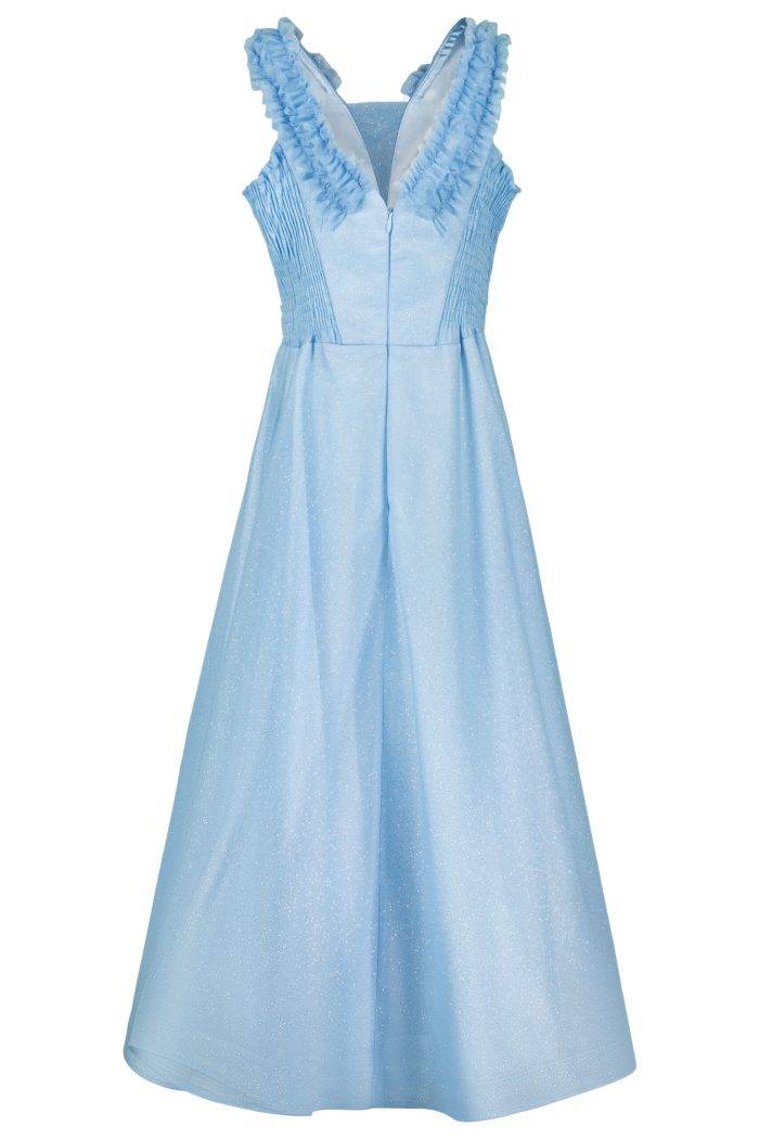 Prestije Kinderkleid aus Glitzertüll mit Trägern Kostenloser Versand