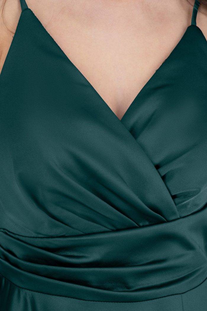 Prestije Spaghetti Kleid drapiert mit Beinschlitz Outlet