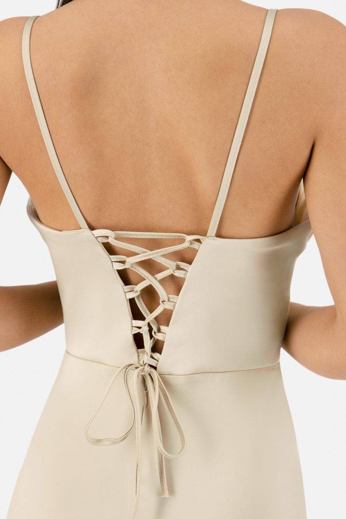 Prestije Satin Maxikleid drapiert im Angebot